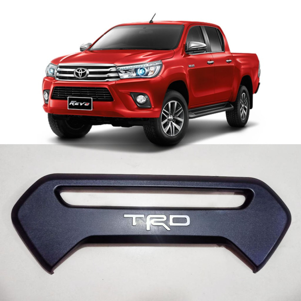 XHQP-TS006 TOYOTA HILUX REVO TRD SILVER DOOR HANDLE COVER Tailgate Matte Black