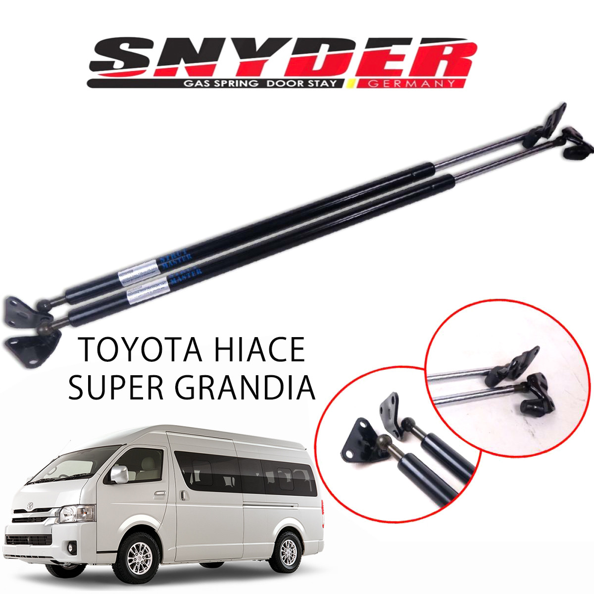 SGS-216 - Left - Toyota Hiace Super Grandia GL 2013-2018 Gas Spring Door Stay Damper Struts Trunk Open - Snyder