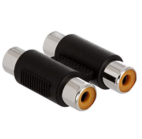 2 Female RCA Jack to 2 Female RCA Jack Joiner Connector Coupler Dual RCA AV Cable Connector