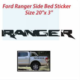 1PC Car Sticker FORD RANGER SVT Pick UP Side Bed Lettering Decals Sticker 20x3 inches Black/White/Grey/Blue/Red/Green
