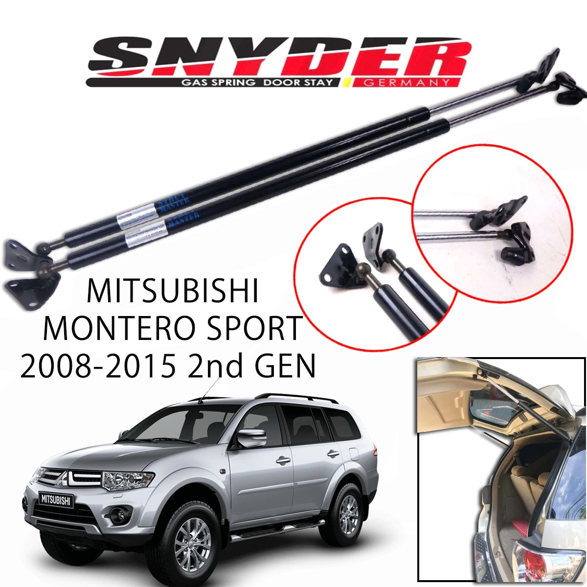 SGS-305 (Left) MITSUBISHI MONTERO SPORT 2008-2015 2nd GEN Gas Spring Door Stay Damper Struts Trunk Open - Snyder
