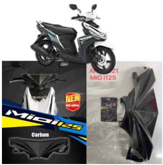 AHIM-121 Motorcycle Carbon Front Handle Cover Upper 1 for Mio i 125 M3 Made in Thailand