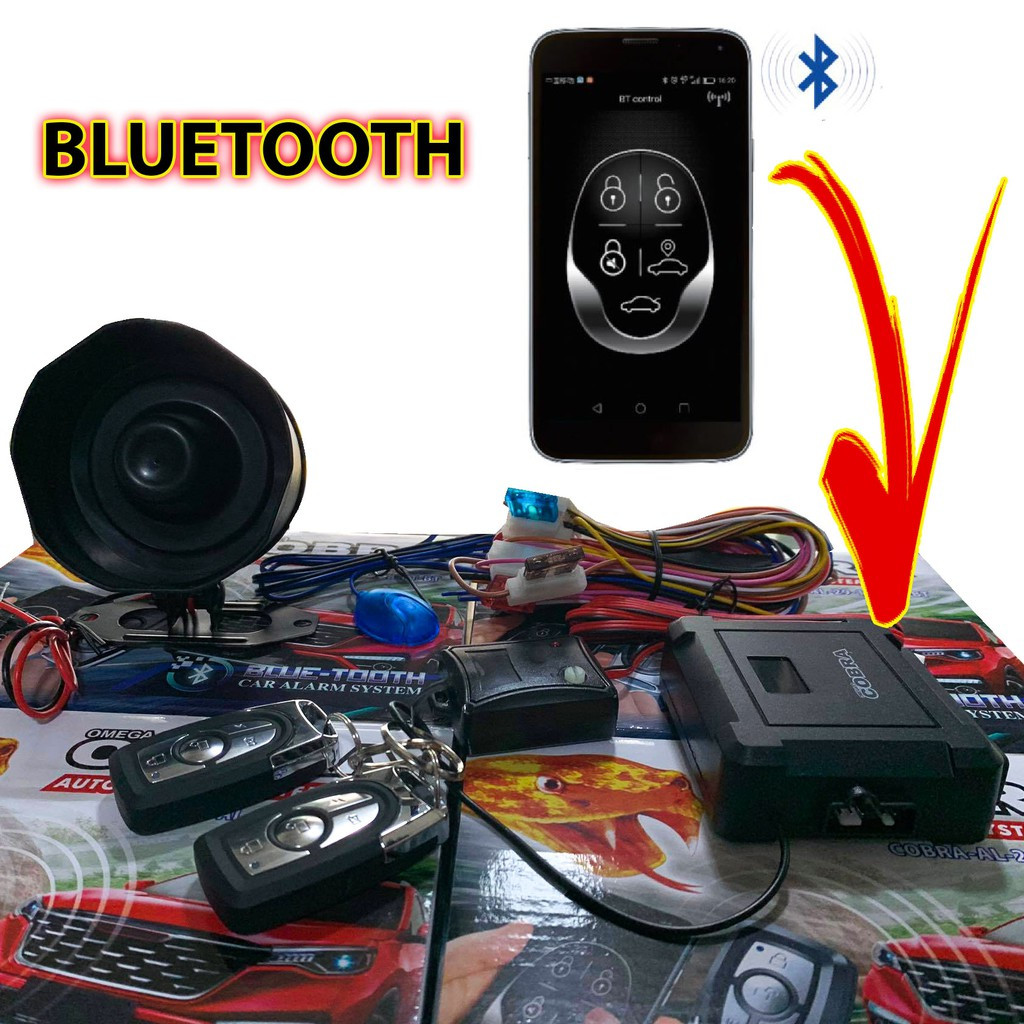 OMEGA COBRA Keyless Car Alarm BLUETOOTH Entry System Access Central Security COBRA-AL-29-128-PT-BT