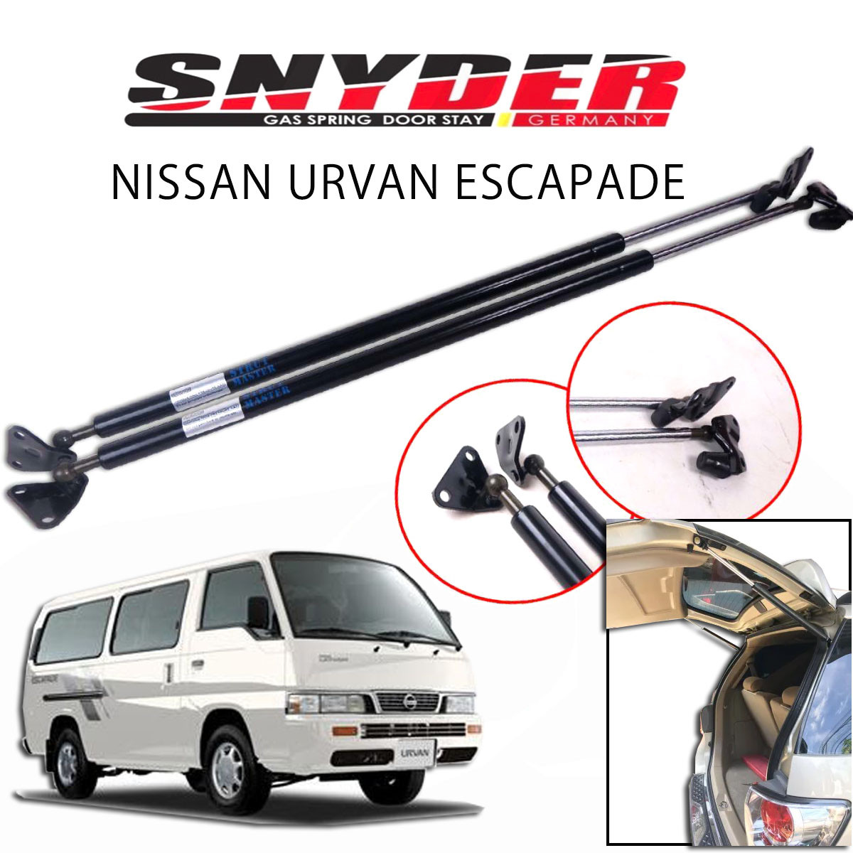 SGS-410 Right/Left - NISSAN URVAN ESCAPADE Gas Spring Door Stay Damper Struts Trunk Open - Snyder