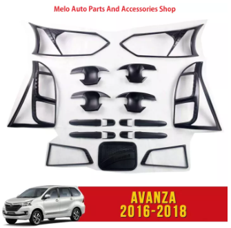 Avanza 2016-2018 Garnish Cover Combo Set Made in Thailand Matte Black