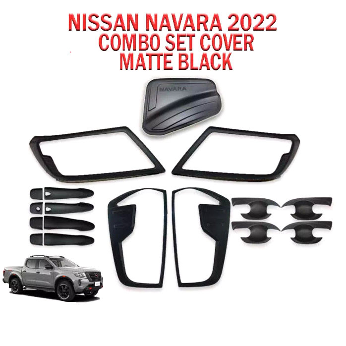 All New Nissan Navara 2021-2022 EL VL VE Garnish Combo set cover matte black