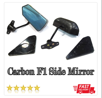 Car Carbon F1 side mirror zoom engineering rear view mirror Universal 2pcs