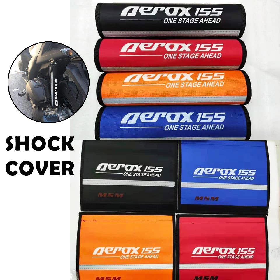 1pc AEROX 155 SHOCK Cover Washable Rubber-based Reflective with Velcro