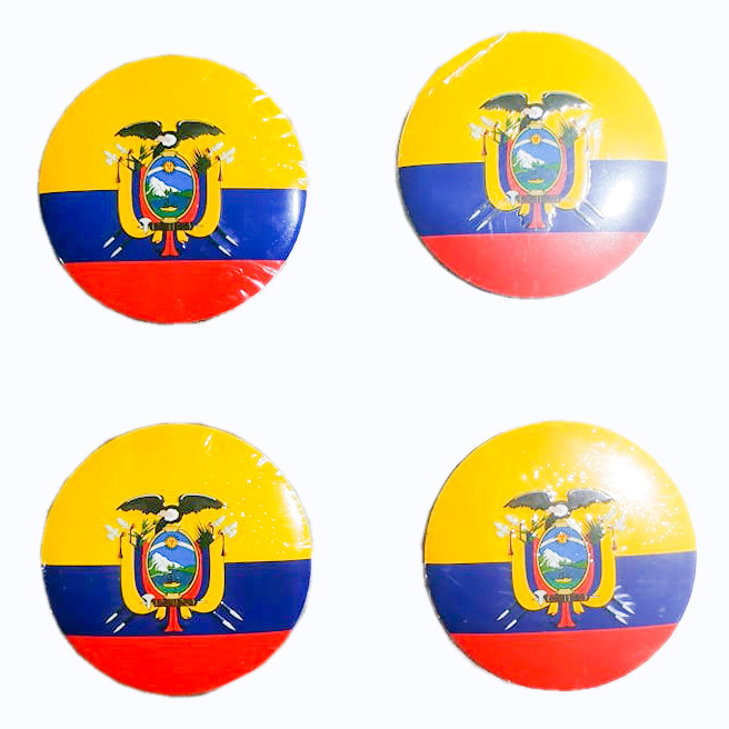 ECUADOR 4pcs Car Wheel Center Hub Cap Sticker Cover Metal Case 56mm Tire Mags Emblem Badge Decal