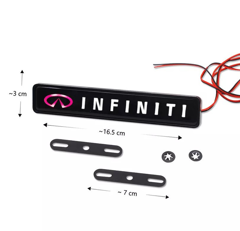1Pc INFINITI Car Front Grille Luminous Emblem Badge LED Decoration Lights Car Logo