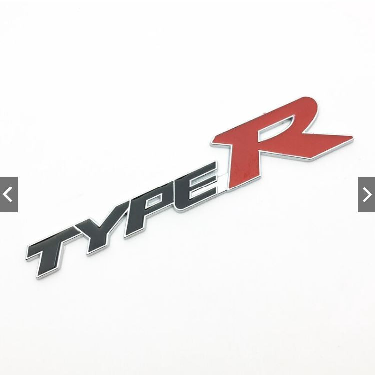 BLACK 3D Type R Car Logo Badge Emblem Trunk Hood for Honda
