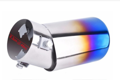 Car rear curved exhaust muffler tip pipe Universal 2.5 inner