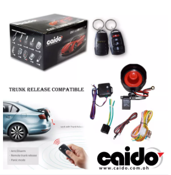 Caido Universal Car Remote Control Keyless Entry Alarm Security System Sensor with Trunk Release control