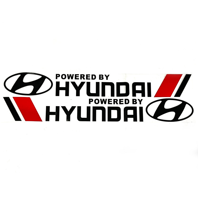 HYUNDAI 2pcs Car logo Universal Styling Door Side Sticker Long Letters Body Decal 80CM X 10CM