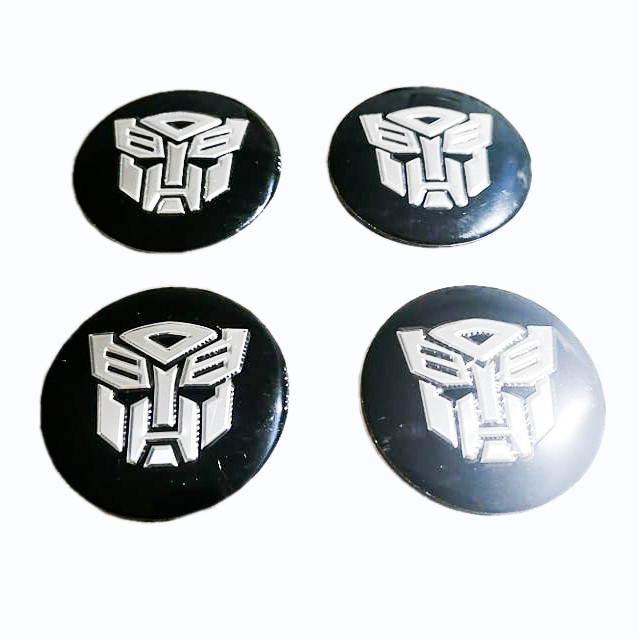 AUTOBOTS 4pcs Car Wheel Center Hub Cap Sticker Cover Metal Case 56mm Tire Mags Emblem Badge Decal