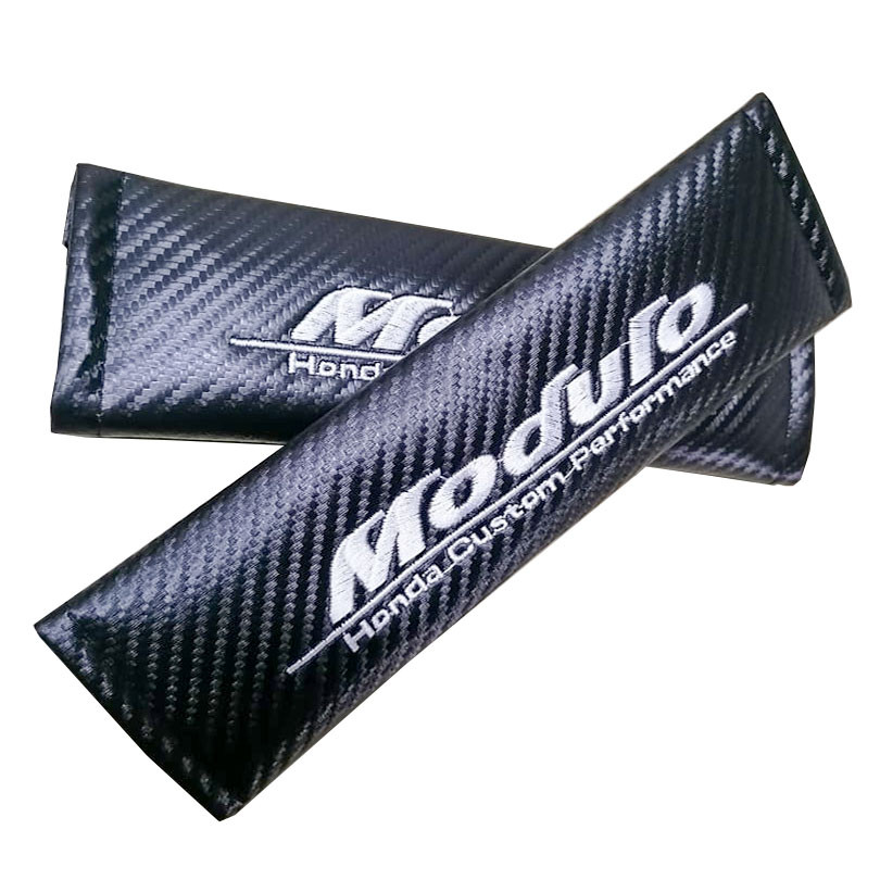 MODULO 2pcs Car Seat Belt Shoulder Pad Carbon Fiber Sports Design Seat Belt Cover