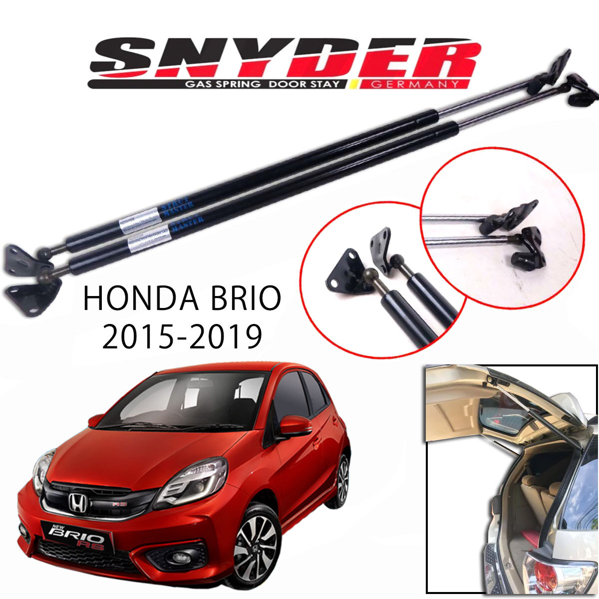 1Pc SGS-510 HONDA BRIO FIRST GEN 2015-2019 Gas Spring Door Stay Damper Struts Trunk Open - Snyder