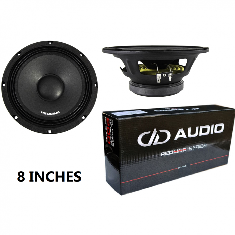 2PCS SPEAKER 8" DD Audio Redline RL-PM8 Midbass-midrange driver in the Redline series