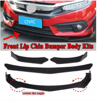 XHQP-RG003 UNIVERSAL FRONT LIPS Car Front Bumper Lip Skirt Diffuser Chain Body Kit Universal