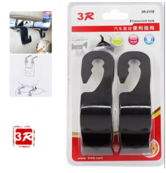 2pcs Car Seat Back Headrest Bag Hanger Holder Auto Luggage Hook 3R-2118