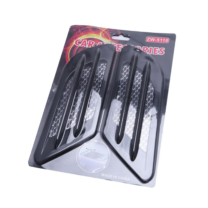 ZW-5110 Car Air Vent Side Fender Cover Design Air Flow BLACK