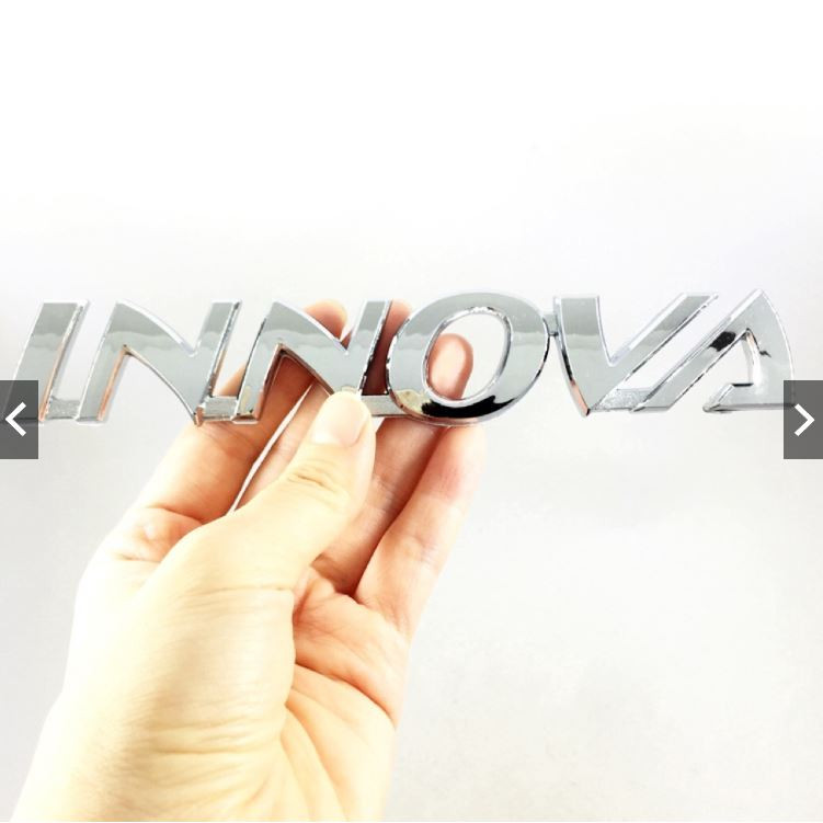 INNOVA Letter Logo Car Auto Rear Trunk 3D Emblem Badge Sticker Decal Plastic ABS Chrome