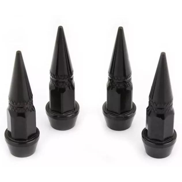 4Pcs Universal Car Tire Valve with Spike Motorcycle Bike Spike Shape Dustproof Aluminum