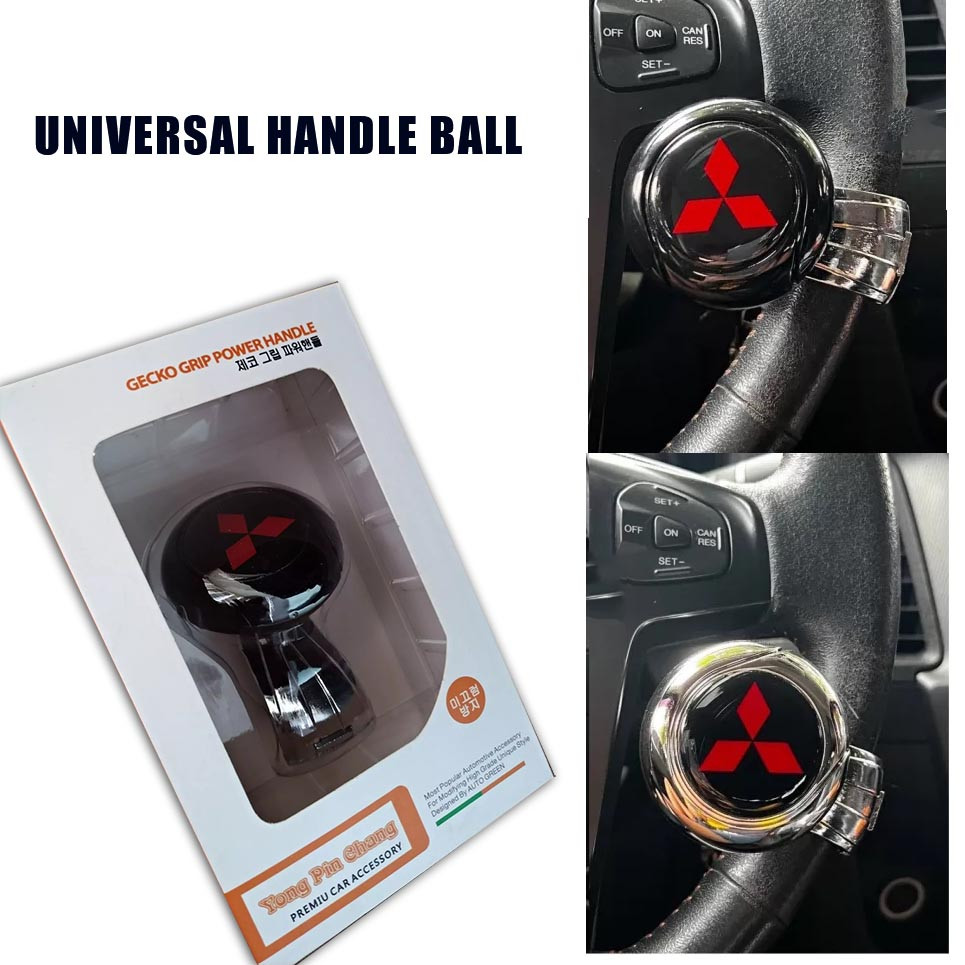 MITSUBISHI Car Steering Wheel Spinner Knob Power Handle Ball Hand Booster Grip