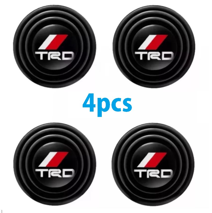4PCS With Logo TRD Car Damping Pad Gasket Shock Absorption Pads