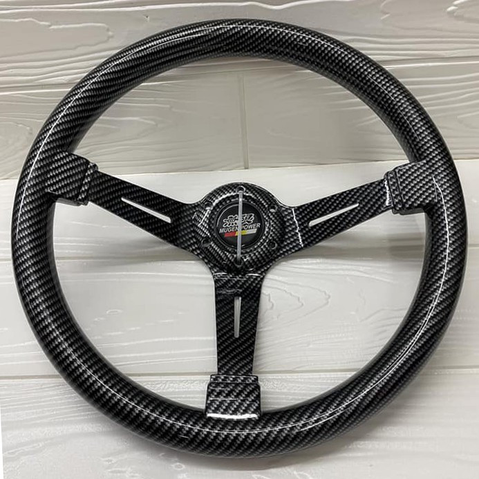 Mugen Power Universal Steering Wheel Drift Type Deep Corn Carbon Style New 2021