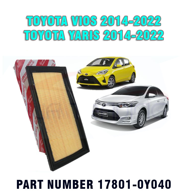 17801-0Y040 Air Filter for Toyota Vios Gen3/Gen4 (2014-2022) Toyota Yaris 2014UP