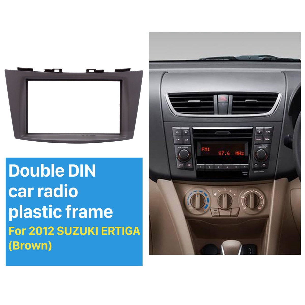 2012-2017 Suzuki Ertiga Double Din Car Radio Trim Panel 2Din Audio Fitting Frame Adaptor Dash Mount