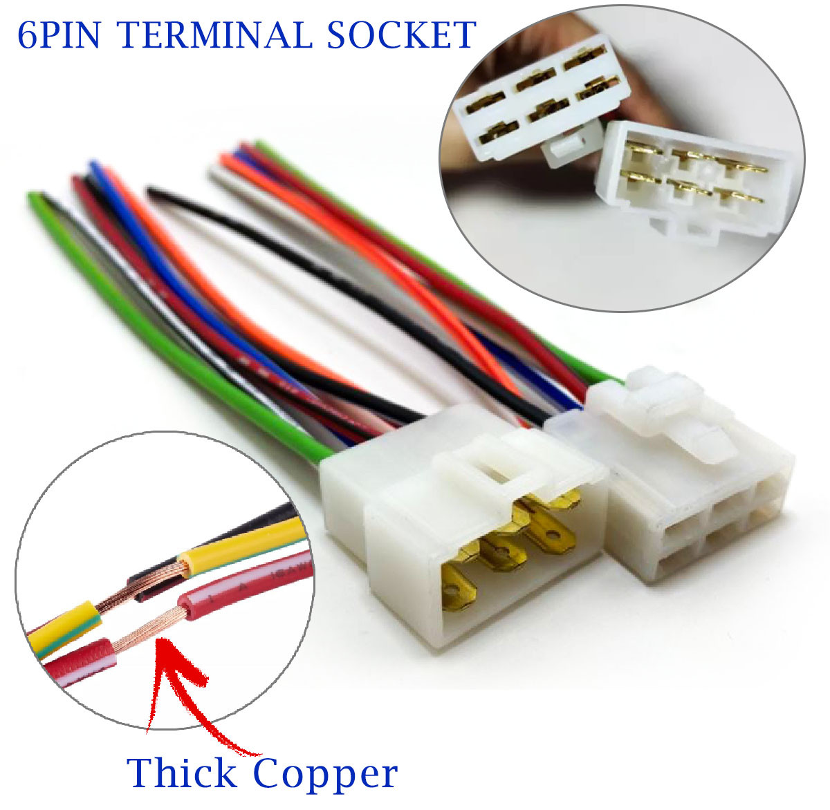 6PMF 6 Pin Male Female Wire Socket Wire Cord Connector Plug Socket with Lock 6 Terminal Auto Socket