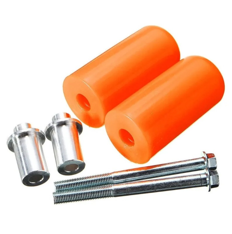 ORANGE Motorcycle SCOOTER Slider universal with bolt Hard Plastic