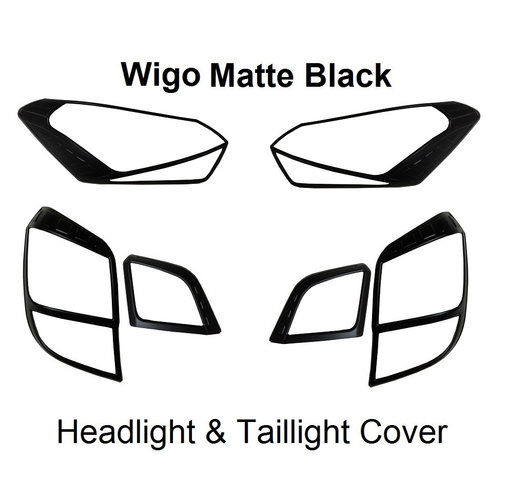 Headlight & Tail Light Cover Garnish Black for Toyota WIGO Gen2 2017-2022