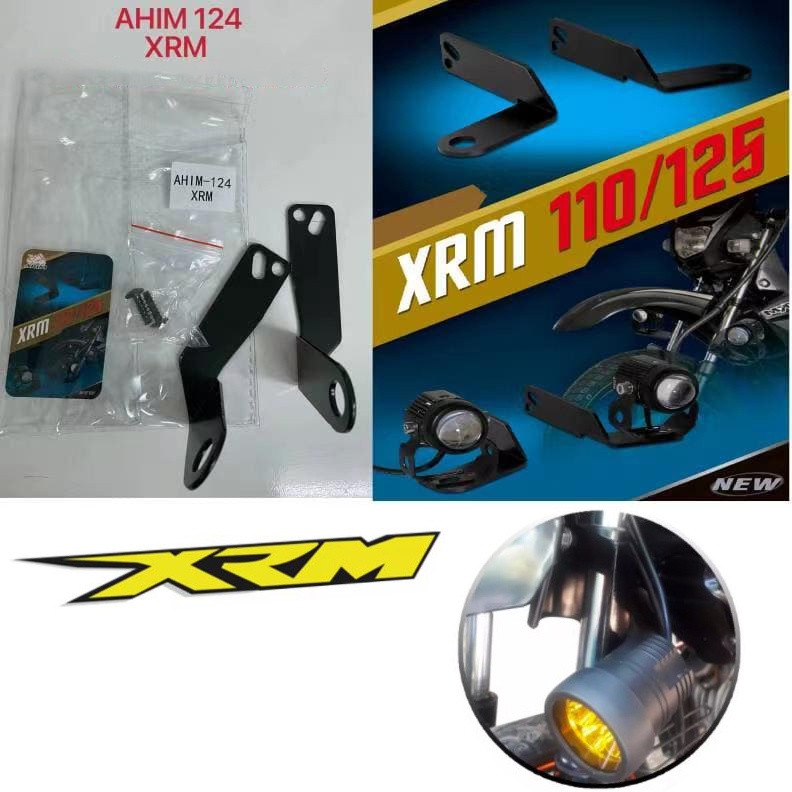 AHIM-124 HONDA XRM 110 / 125 MINI DRIVING LIGHT LED BRACKET