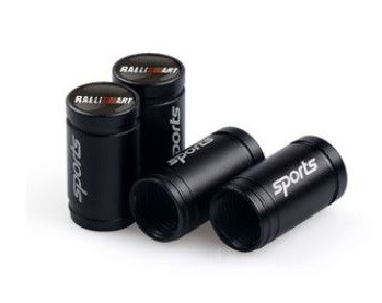 RALLI ART 4pcs Tyre Stem Air Caps cover SPORTS Aluminum Alloy Car Wheel Tire Air Valve Cap Colored