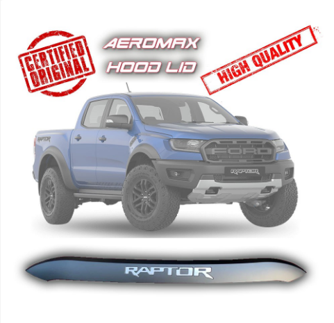2018-2021 Ford Ranger RAPTOR Matte Black Hood Lid Lip Shield Bonnet End Engine Ornament