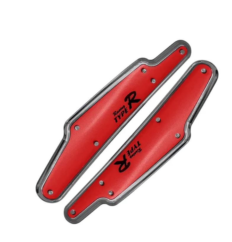 Red Car Windshield Wiper Cover Aid Type R Racing Universal Arm Wipers install