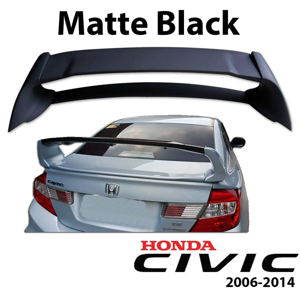 WY-013 Honda Civic FD and GX 2006-2014 Trunk Mugen Spoiler Matte Black