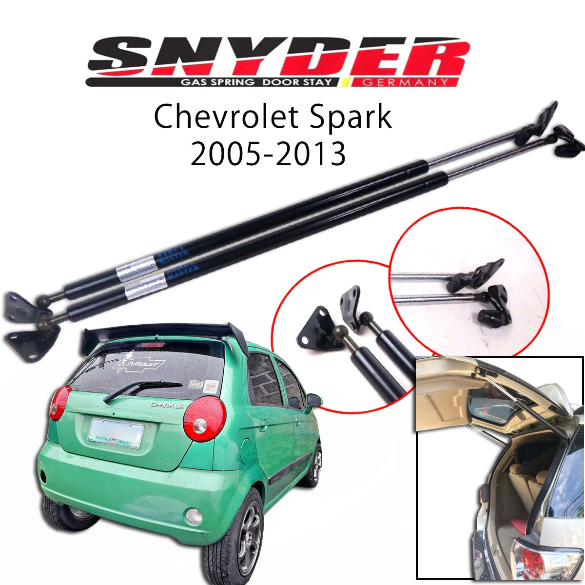 SGS-1405 (Left) CHEVROLET SPARK 2005-2012 Gas Spring Door Stay Damper Struts Trunk Open - Snyder