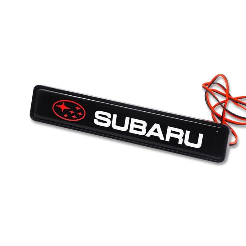 1Pc SUBARU Car Front Grille Luminous Emblem Badge LED Decoration Lights Car Logo