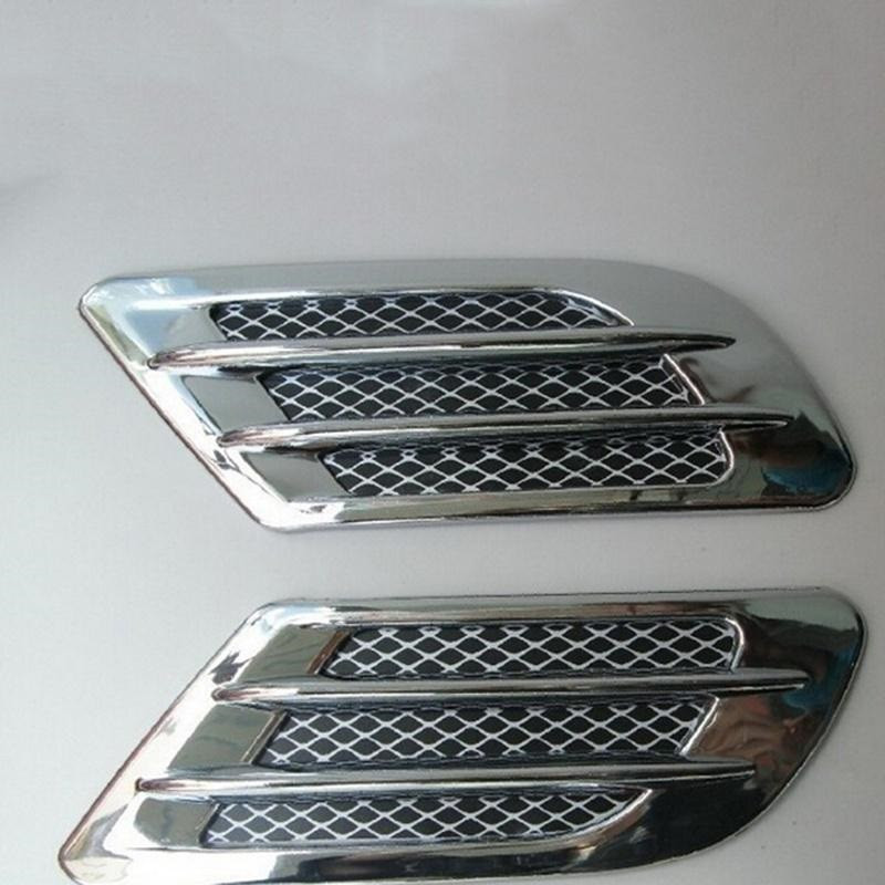 ZW-5110 Car Air Vent Side Fender Cover Design Air Flow CHROME
