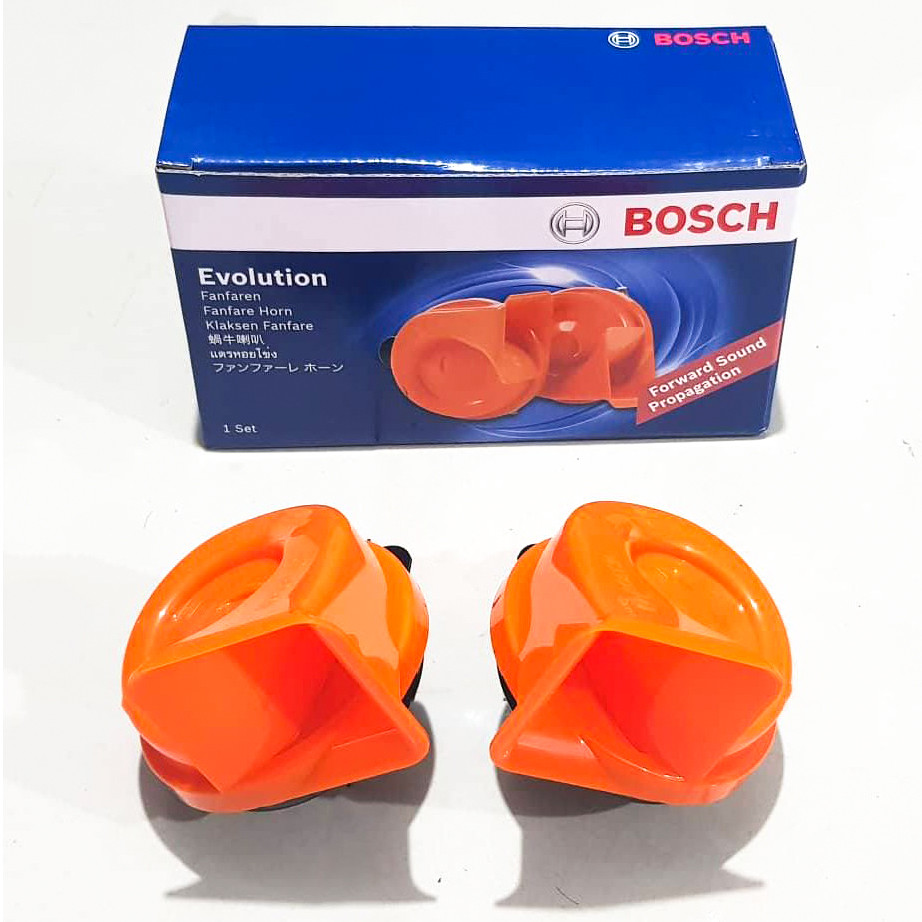 Car Horn Bosch EVOLUTION FANFAREN HORN 12V Orange 2pcs Hi/Lo