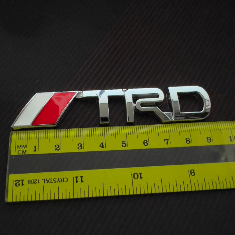 9cm 3D TRD Emblem Chrome Metal Car Sticker for Toyota Racing Auto Logo Small Size