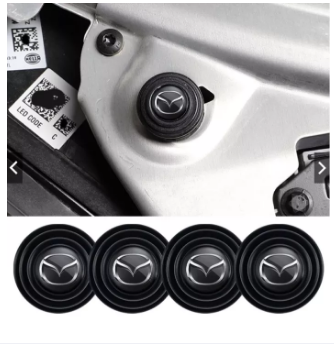 4PCS MAZDA Silver Car Wheel Tire Valve Tyre Air Caps Cover Aluminium