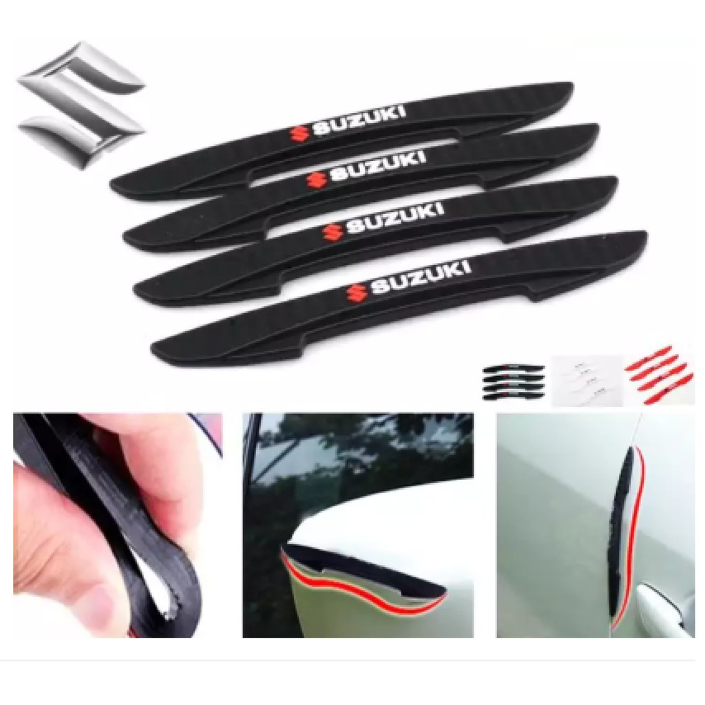 4PCS Suzuki Door Guard Auto Car Door Edge Corner Protection Scratch Protector Carbon