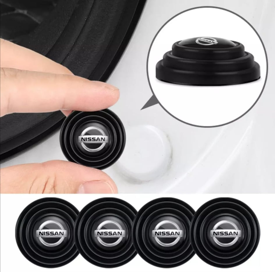 4PCS NISSAN Car Damping Pad Gasket Car Shock Absorption Absorber Gasket Thicken Rubber With Logo