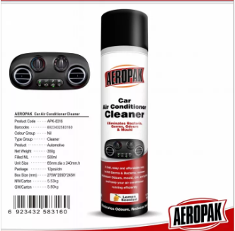 Aeropak Car Air Conditioner Cleaner Coil Treatment Evaporator Cleaner 350g
