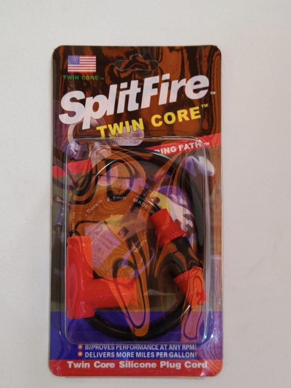 Motorcycle Split Fire Twin Core Spark plug Cap wire set SplitFire  Universal